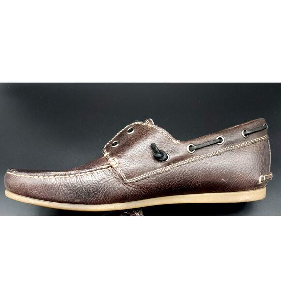 JOHN VARVATOS STAR USA Pebble Leather Boat Shoes Men's 12 - Picture 16 of 16